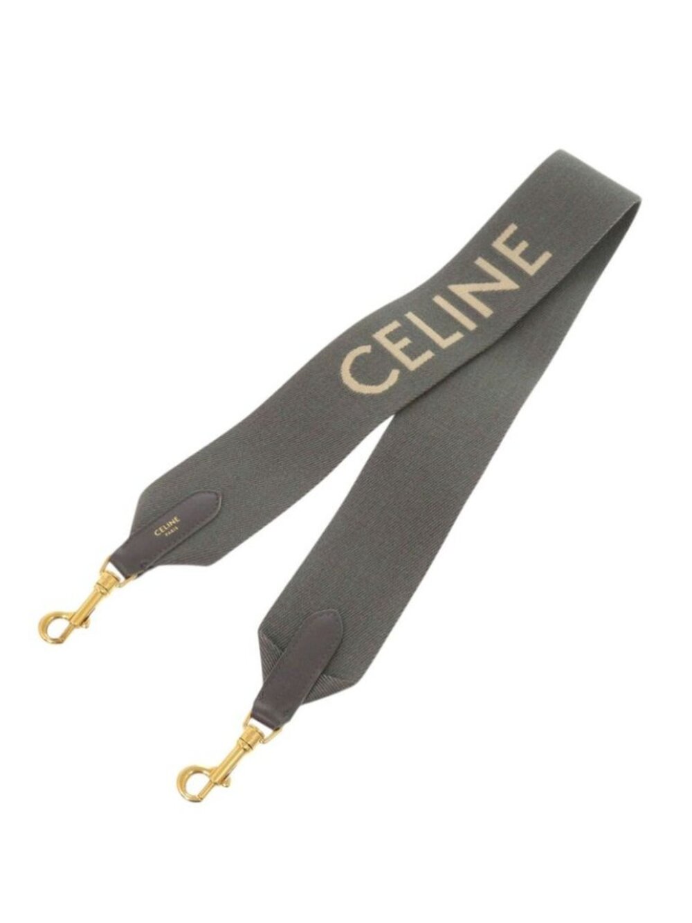 Celine Jacquard Short Strap Canvas Leather Gray Shoulder Bag - Picture 3 of 6